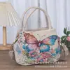Nova bolsa tote estilo étnico, bolsa de lona, capa de sofá, casual e moderna, bordado com fio dourado dupla face, pode ser carregada na mão ou usada na transversal