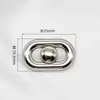 Botão de Pressão Metálico Retangular Simples Pequeno Botão Decorativo Estilo Chanel Jaqueta Botão de Pressão Oval de Quatro Botões Atacado