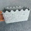 Caja personalizada de fieltro con encaje prensado en caliente, cesta de almacenamiento de fieltro con borde ondulado, cesta de fieltro de una pieza en dos tonos