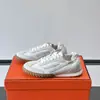 Zapatillas de suela dentada de lujo ligero, zapatillas de moda con bloques de color, zapatos casuales de piel de vacuno de capa superior, zapatillas de papá de moda unisex de la marca H
