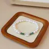 Pulsera de perlas naturales de temperamento de marea nacional pulsera de jade de agua azul personalidad de nicho joyería de alta gama de moda venta al por mayor