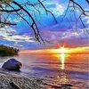 Nuevo atardecer colorido pintura de diamantes 5D diy completo de diamantes pintura decorativa Amazon proveedores transfronterizos fabricantes al por mayor