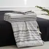 2026 Novo Modelo Jacquard 100% Algodão Fair Isle Colcha de Verão Colcha de Ar Condicionado Conjunto de Quatro Peças