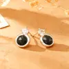 Pendientes de botón redondos de Ojo de Tigre de Venta Caliente Moda de Gama Alta Temperamento Simple Pendientes Pequeños Exquisitos Versátiles Elegantes