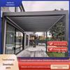 Pavilhão de liga de alumínio, persiana elétrica, pavilhão inteligente, pátio da vila, jardim, pavilhão flip com persiana elétrica