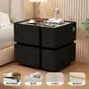 Mesita de noche inteligente de madera maciza suspendida, dormitorio simple y moderno con cerradura, sin necesidad de instalación, almacenamiento, mueble de noche de pie para el hogar