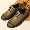 Botas Martin para hombre, de caña baja, con suela gruesa y cabeza grande, zapatos casuales de cuero, zapatos de moda británica, estilo retro, una generación de cabello