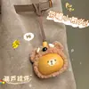 Llavero de Oso Tallado en Calabaza Natural Lindo Oso Hecho a Mano Colgante para Bolso Retorcido a Mano Llavero Colgante