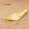 Decoración de Presentación de Sashimi Japonés Valla de Tejido de Bambú Exhibidor de Mariscos Cesta de Tejido de Seda de Bambú Tubo de Bambú Balsa de Bambú Herramientas de Presentación