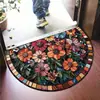 Tapetes de Piso Semisemicirculares Bohemianos Transfronterizos al por Mayor para Entrada de Casa, Resistentes a Manchas, Antideslizantes y de Fácil Cuidado