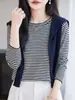Conjunto de dos piezas de lana fina para mujer, conjunto de punto versátil de dos piezas para primavera y otoño, conjunto de punto de manga larga con un look sofisticado