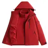 Tallas Grandes Nueva Chaqueta de Montañismo para Exteriores para Hombre Chaqueta Impermeable a Prueba de Viento Tres en Uno Desmontable Engrosada Chaqueta de Otoño e Invierno para Mujer