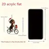 Nuevo colgante transfronterizo de acrílico plano personalizado creativo para decoración de perro, colgante decorativo para llave de espejo retrovisor de coche