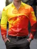 Nova camisa masculina de manga longa com estampa 3D, moda europeia e americana, disponível exclusivamente para dropshipping no AliExpress, Amazon e Joom