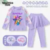 Kpop Caçadores de Demônios Grupo Feminino de Caça a Demônios Roupa de Banho Infantil Conjunto de Duas Peças para Meninas Manga Longa Calça Longa Proteção Solar Secagem Rápida