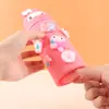Estuche de Silicona para Bolígrafos de Dibujos Animados con Agujeros, Gran Capacidad, Caja de Papelería Retráctil, Portalápices de Alto Valor para Estudiantes, Al por Mayor