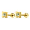 Nuevos Aretes Cuadrados de Acero Puro 2023 para Hombres y Mujeres Aretes de Cruz Acero Inoxidable Tornillo Aretes Joyería de Moda