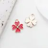 1 Esmalte Rojo DIY Accesorio para Joyería Aleación Esmalte Flor de Cerezo Llavero Colgante Pendientes Accesorio para el Cabello Encanto para Teléfono