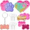 Variedade de dominós de amor de borboleta garra de gato pingente de mãe animal de estimação brinco chaveiro cola produção DIY de molde de silicone