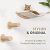 Prateleira de escalada para gatos de madeira maciça tipo parede rede para gatos poleiro para gatos coluna para afiar as garras mesa de salto para gatos árvore para gatos prateleira para gatos integrada pegada pequena