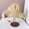 Lazo para el cabello de secado rápido para exteriores puede usar sombrero de pescador femenino verano protección solar sombrero de tela simple sombrero para el sol color sólido ala grande sombrero de cubeta
