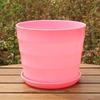 Vaso de Flor de Plástico com Prato, Vaso Grande de Plástico Resinado para Plantas Verdes e Suculentas, Adequado para Uso Doméstico na Varanda