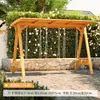 Columpio de Madera Resistente a la Corrosión de Moda para Patios Exteriores en Jardines Pequeños, Columpio Infantil de Madera Maciza para Balcones Interiores en Apartamentos Pequeños, Columpio Individual para Ocio en Casa