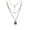 Collar de Múltiples Capas con Colgante de Cruz Estilo Europeo y Americano Minimalista para Hombres y Mujeres Cadena de Suéter de Moda Hip-Hop de Tendencia