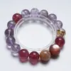 Pulsera de Cristal Natural Morado Torre de Cristal Long Mo Ran Ba para Mujer, Regalo Versátil, Pulsera de Lepidolita Rosa y Piedra Lunar al por Mayor