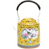 Bule de Cerâmica Colorido com Alça das Dinastias Tang e Song, Bule para Preparo de Chá Doméstico, Bule Estilo Palácio, Bule de Água Fria de Alta Qualidade, Bule para Ferver Água, Bule de Porcelana