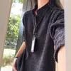 Sudadera con Estampado de Cebra y Cuello Henry para Hombre y Mujer, Camiseta de Manga Larga de Invierno Moderna Estilo High Street Americano, Camiseta Polo de Capa Base