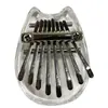 Kalimba de 8 tonos transfronteriza Piano de pulgar Pequeño de 8 teclas Mini instrumento musical Piano de pulgar Portátil de madera Transparente Piano de pulgar