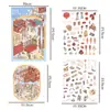 Jogo de Livro 3D Grande Formato Estilo Livro Vermelho Onde Eu Inverti o Roteiro para um Cenário de Casamento por Substituição, Adesivos Criativos DIY de Micro-Cenário para Alívio do Estresse