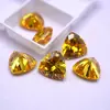 Anillo Dorado con Zirconia Cúbica Cz en Forma de Triángulo Grueso, Cara de Piedra Suelta, Venta al por Mayor de Piedras Preciosas en Forma de Triángulo Grueso, Aretes y Anillos de Joyería con Piedras