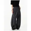 Pantalones de Estilo Old Money para Primavera/Otoño, Botonados, Plisados, Corte Curvo, Negocios Ligeros, Caídos, Casuales, Sueltos, Elegantes, de Pierna Ancha, Largos hasta el Piso