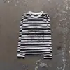 Sudadera de otoño con rayas oscuras personalizada de estilo ins europeo y americano, jersey estilo Y2K, top vintage streetwear