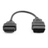 Novo OBD2 16PIN adequado para 30 cm macho e fêmea 16 núcleo redondo cabo de extensão do carro/cabo de conversão do carro