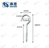 Gancho para lámpara galvanizado de acero al carbono al por mayor, tornillo autorroscante de ojo abierto, accesorios de gancho de signo de interrogación blanco, gancho de hierro 2 # 3 #