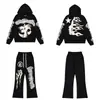Sudadera con Estampado de Letras Hellstar Hellstar Conjunto de Pantalones Casuales Holgados para Hombre
