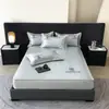 Lujo Ligero Jacquard Carbón Hielo 900D Sábanas Colchonetas Suaves Refrigeradas Clase Amigable con la Piel Transpirable Lavables a Máquina Colchoneta de Seda de Hielo para Dormir Desnudo