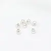 Ouro Real 18K Terminal de Crimpagem Plano Contas Redondas Pulseira Contas de Posicionamento Fio de Aço Corda Pulseira DIY Colar Fecho de Pressão B93