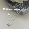 Cadena de Clavícula Estilo Ins Coreano Plata Esterlina S925 Collar de Aro Calado de Doble Capa Modelo para Mujer Versátil de Nicho Suave