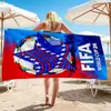Copa do Mundo de 2026 Venda Quente Tinta Beleza Canadá Periféricos da Copa do Mundo Futebol Toalha de Praia Verão Ao Ar Livre Praia Yoga Toalha de Banho