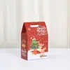 Caixa de Bolo com Estampa de Desenho Animado de Natal Caixa de Embalagem para Lanche Doce Embalagem para Presente de Feriado Atacado