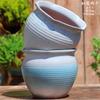 Vaso Grande de Terracota Feito à Mão, Vaso de Cerâmica Rústica de Grande Diâmetro para Suculentas e Flores, Vaso de Cerâmica para Plantas Suculentas com Formato de Tronco Velho