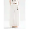 Pantalones Rectos Plisados Estilo Old Money para Niñas, Delgados, Nuevo Estilo Verano 2026, Pantalones Casuales Versátiles de Cintura Alta de Pierna Ancha para Niños