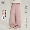 Pantalones de Algodón Puro para Niñas YOJIA Primavera y Otoño 2026 Nuevos Pantalones Sueltos de Moda para Niños Pantalones Cargo para Niños Ropa de Otoño