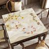 Nuevo Mantel Cuadrado Estilo Chino, Mantel para Mesa de Café, Resistente al Aceite, Impermeable, Lavable, Limpiable con Toallita, Mantel de PVC, Ambiente para Puesto