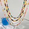 Collar Apilado de Perlas de Cristal Dopamina Retro Ojo de Tigre para Mujer Joyería de Moda Versátil de Nicho de Lujo Ligero