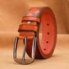 Cinturón de mezclilla Dandali con hebilla de pasador inferior de microfibra informal de moda para hombre, nuevo, de comercio exterior, disponible en stock.